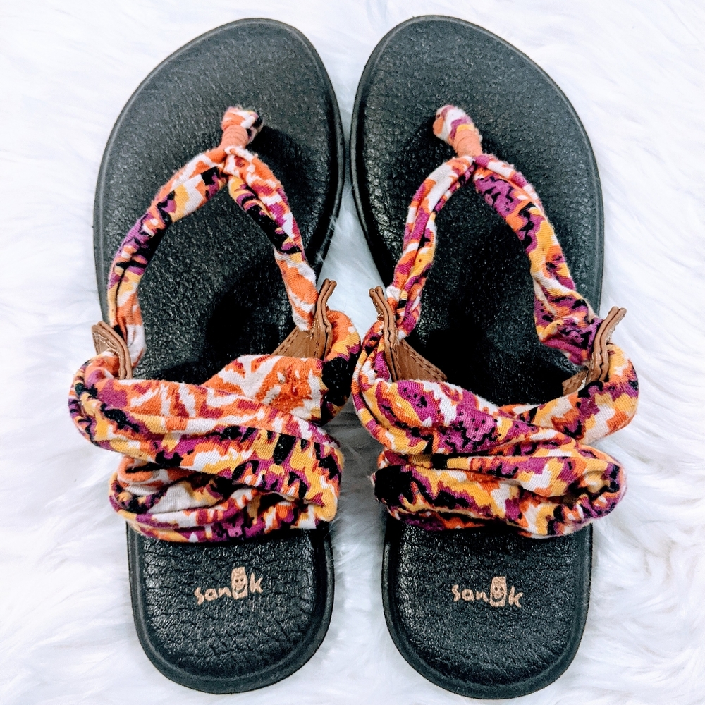 Sanuk Yoga Sling Tie Dye Print Yoga Mat Sandals Sz 9 - Picture 5 of 8